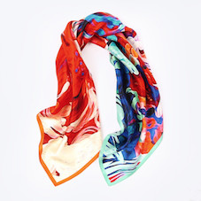 65cm*65cm Silk satin printed square scarf