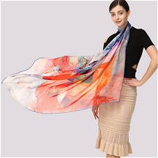 120cm*120cm Silk georgette square scarf  