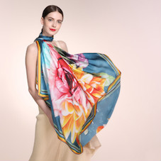 140cm*140cm Silk satin square scarf  